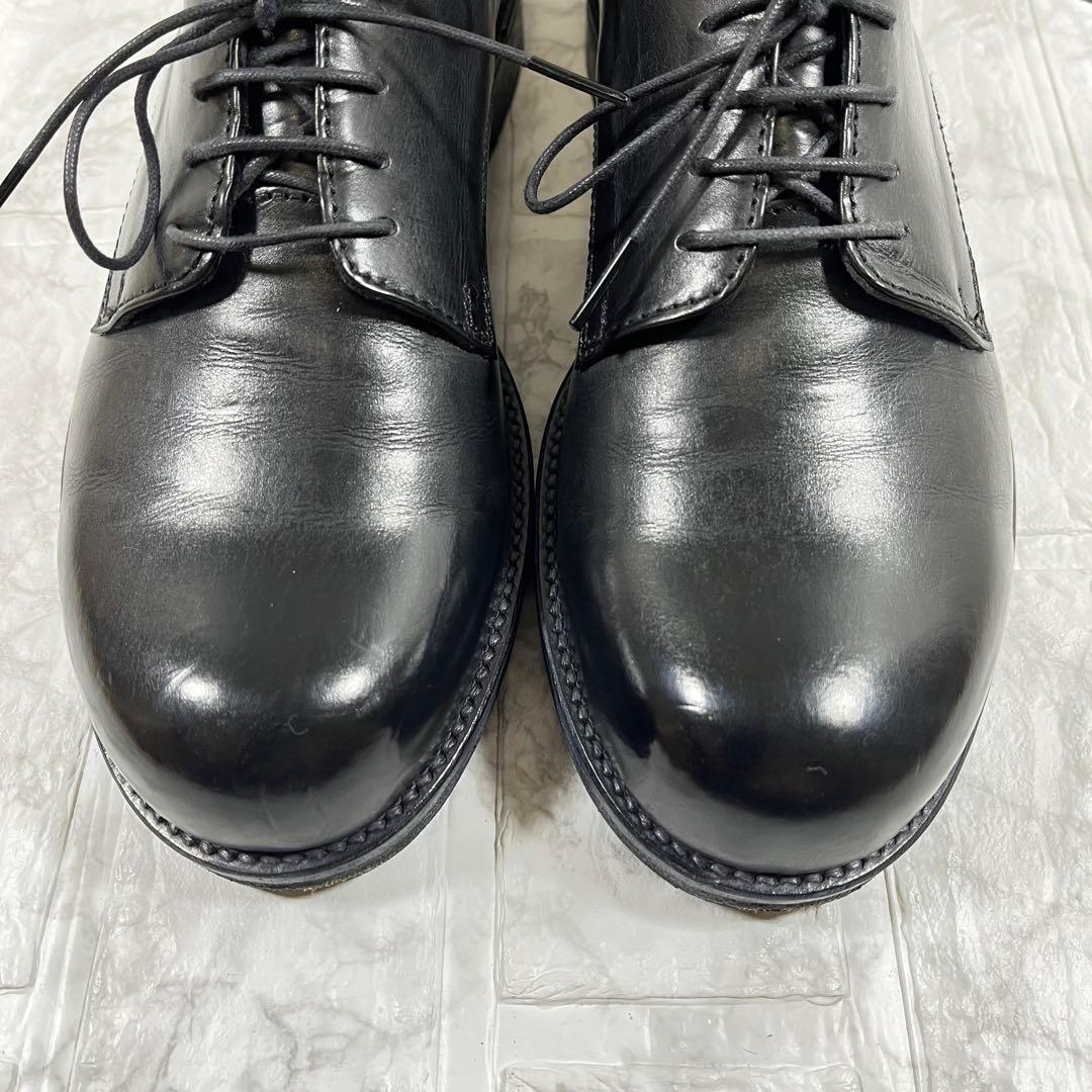 【美品】PADRONE ダービーシューズ　プレーントゥ　ブラック　本革　26.5