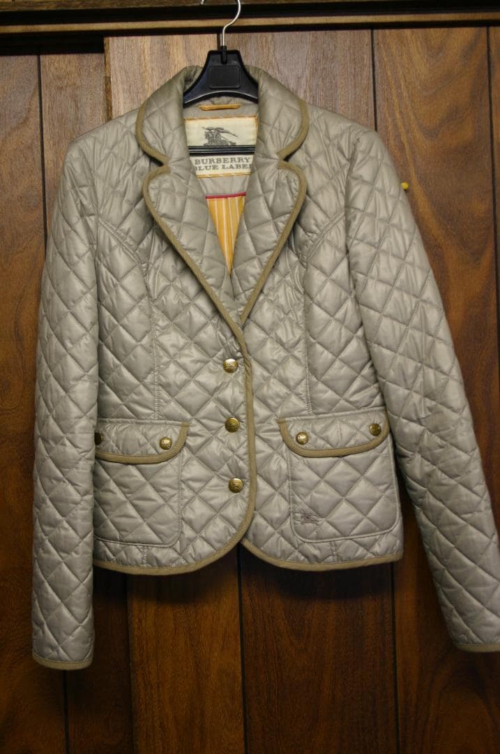 まゆみ　バーバリーブルーレーベル　中綿キルティングジャケット