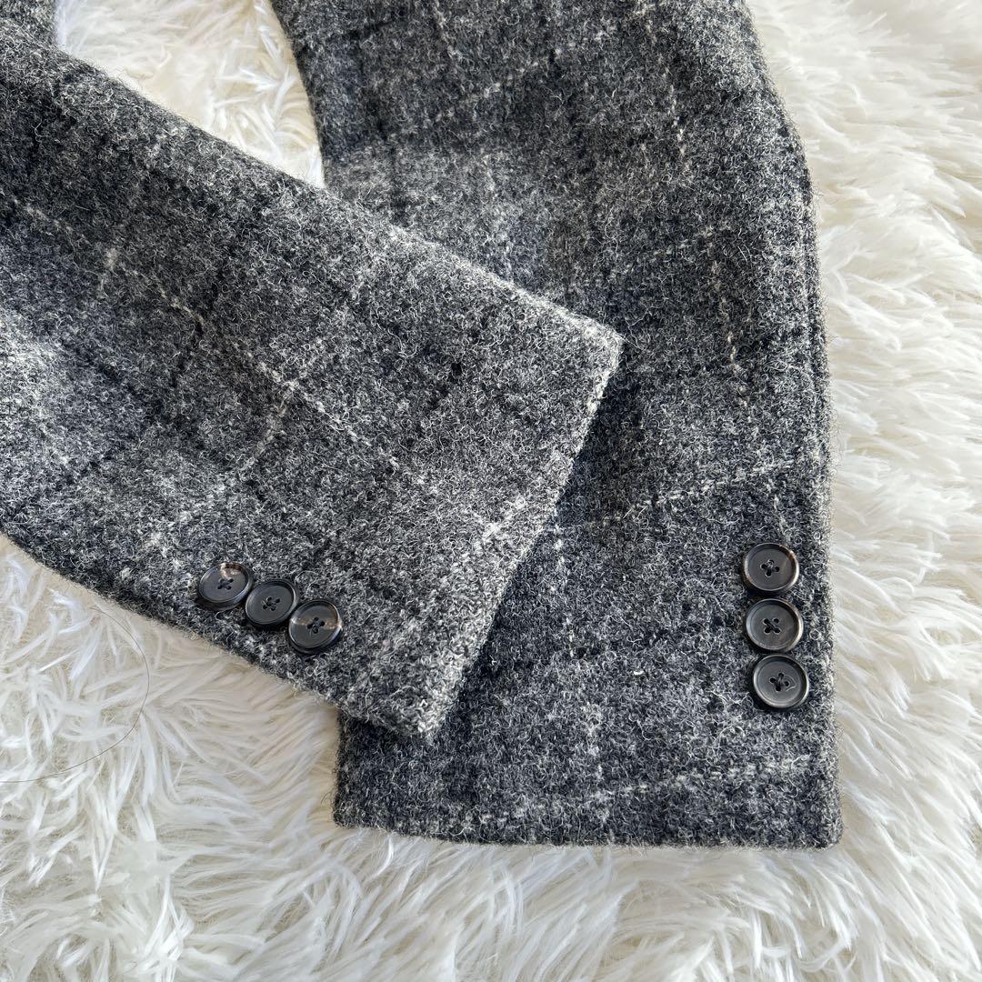 美品✨シップス ハリスツイード ウィンドウペン テーラードジャケット アンコン