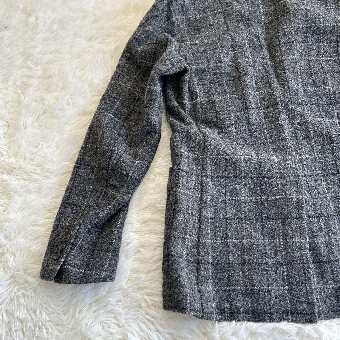 美品✨シップス ハリスツイード ウィンドウペン テーラードジャケット アンコン