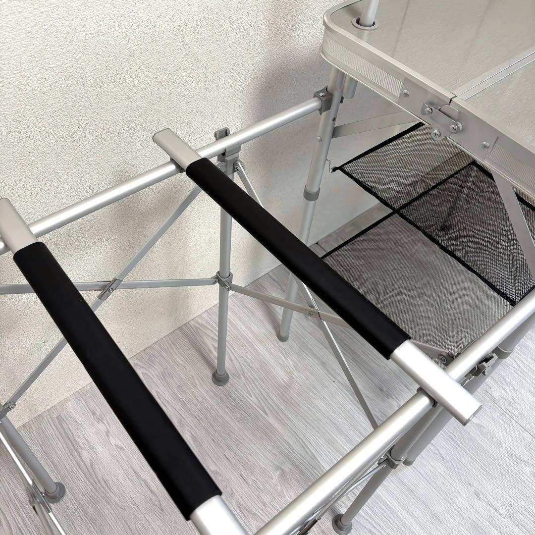 UNIFLAME ツーバーナーコンロ 【調理台付き】