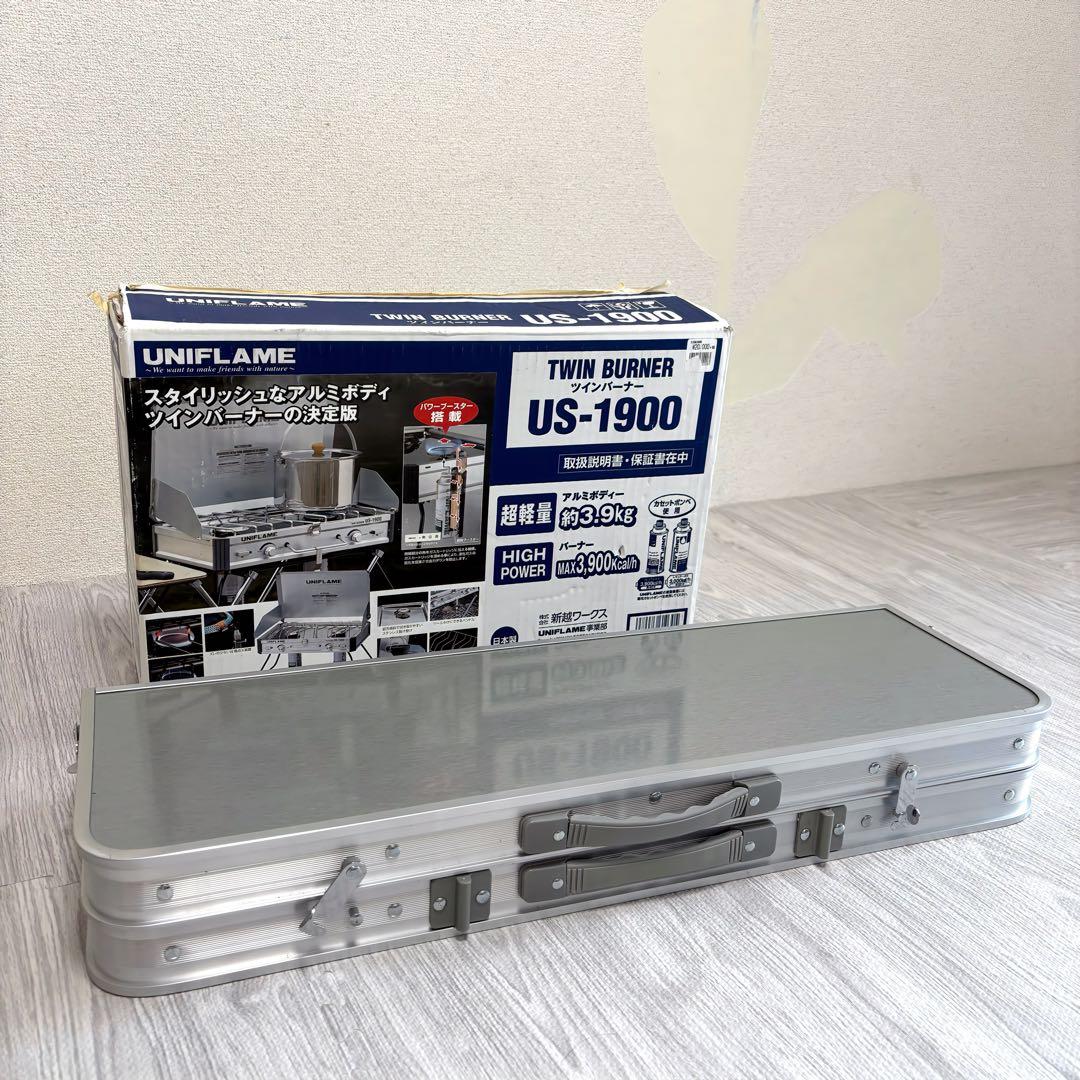 UNIFLAME ツーバーナーコンロ 【調理台付き】