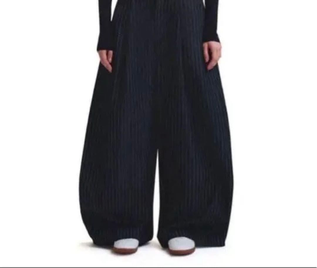 push push ストライプパンツ　ブラック　M