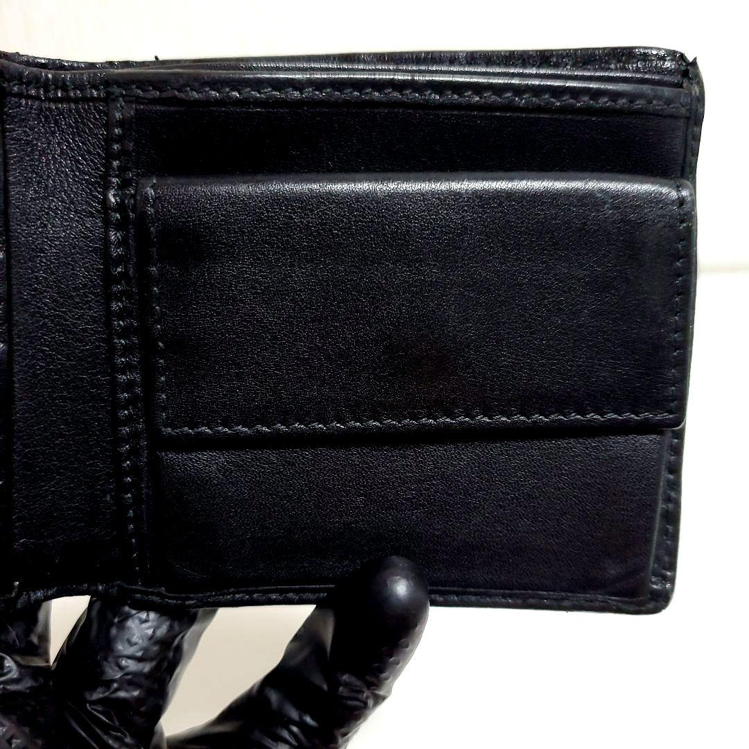 み*か様 GUCCI　グッチ　二つ折り財布　GG柄　本革　ブラック