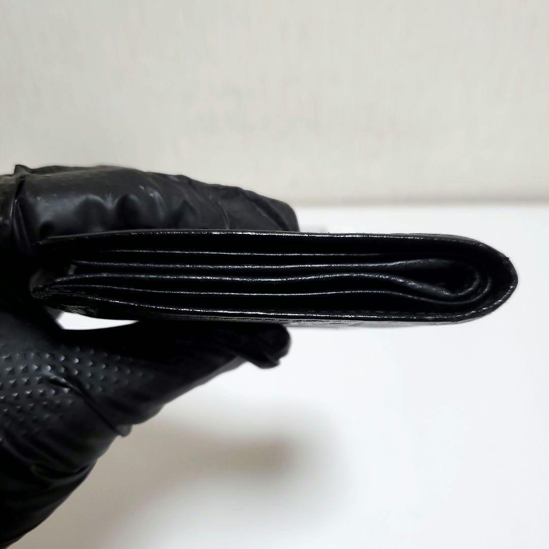 み*か様 GUCCI　グッチ　二つ折り財布　GG柄　本革　ブラック