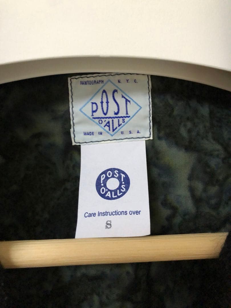 ポストオーバーオールズ OK RIDER ウールメルトンジャケット チャコール