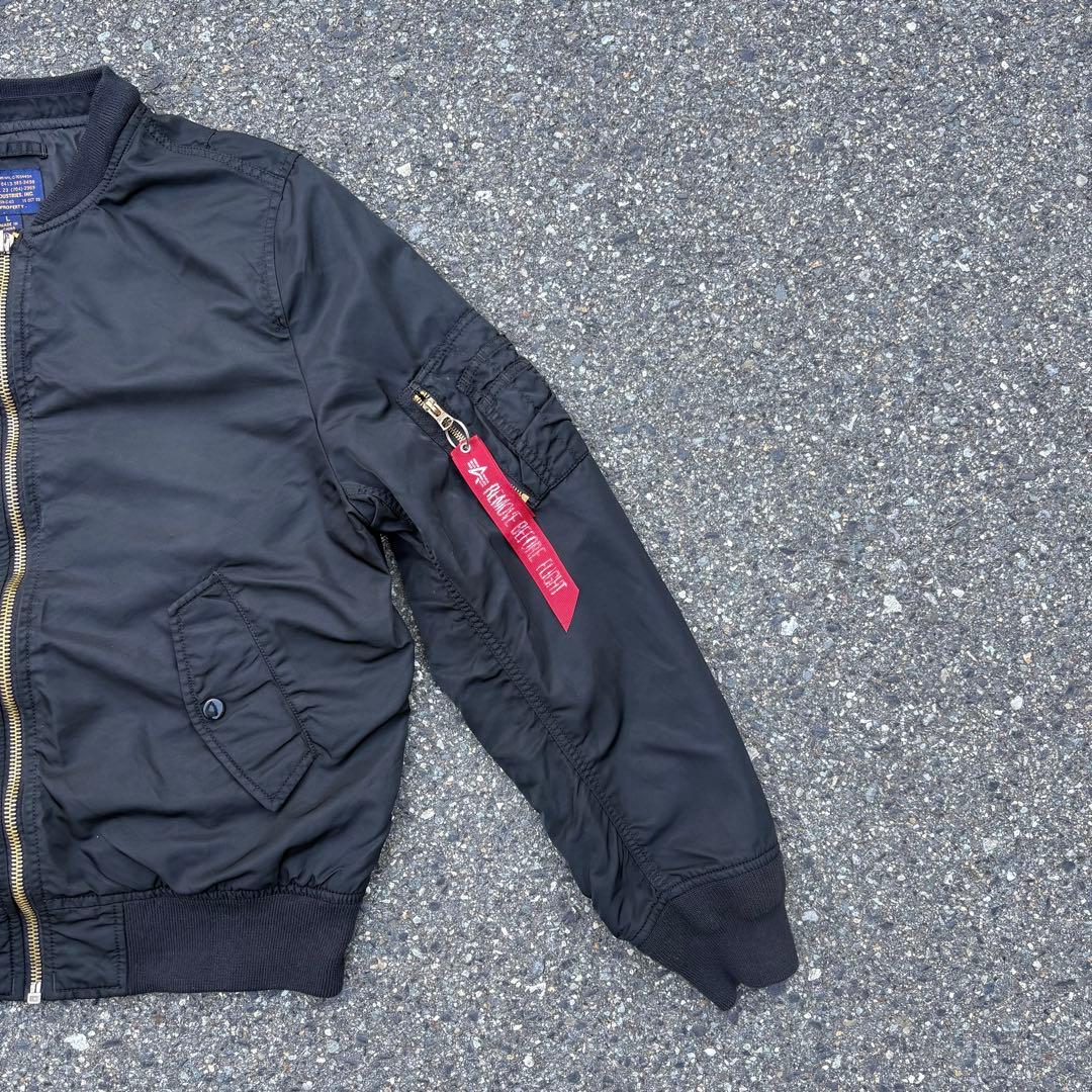 00s ALPHA ma-1 ブラック フライトジャケット ヴィンテージ L