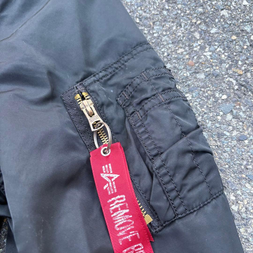 00s ALPHA ma-1 ブラック フライトジャケット ヴィンテージ L