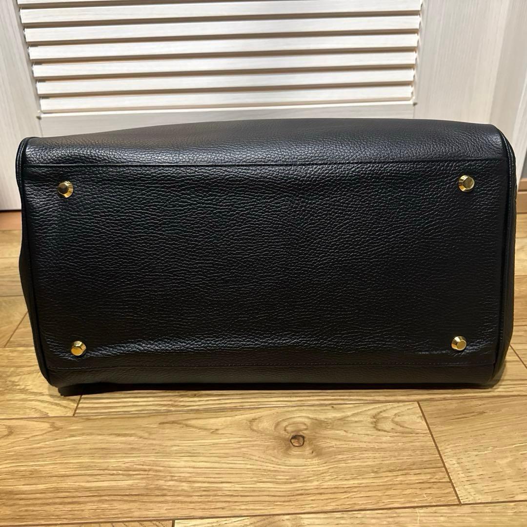 ヤングアンドオルセン エンボス レザー ベルテッド トートバッグ M