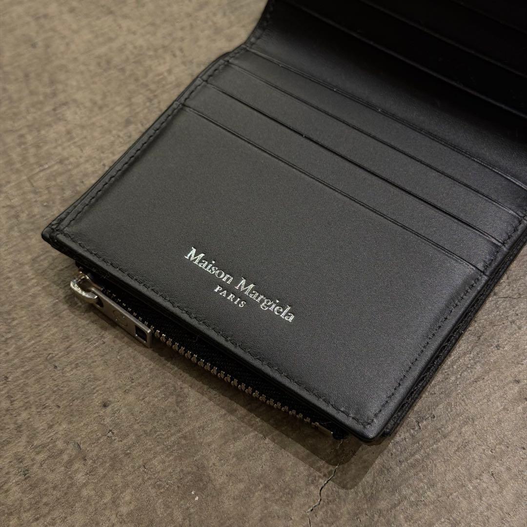 Maison Margiela メゾンマルジェラ 二つ折り財布 レザー ブラック