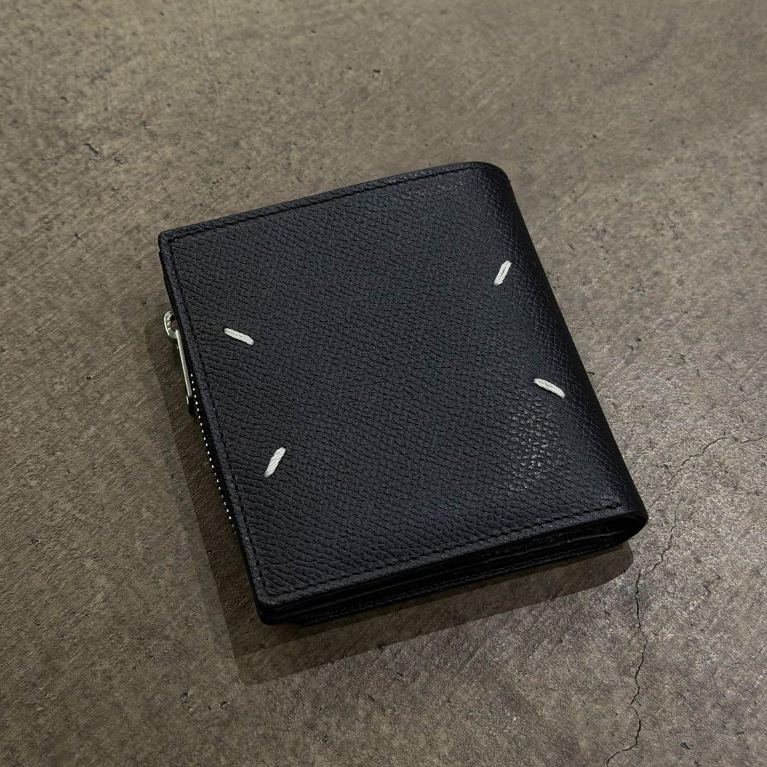 Maison Margiela メゾンマルジェラ 二つ折り財布 レザー ブラック