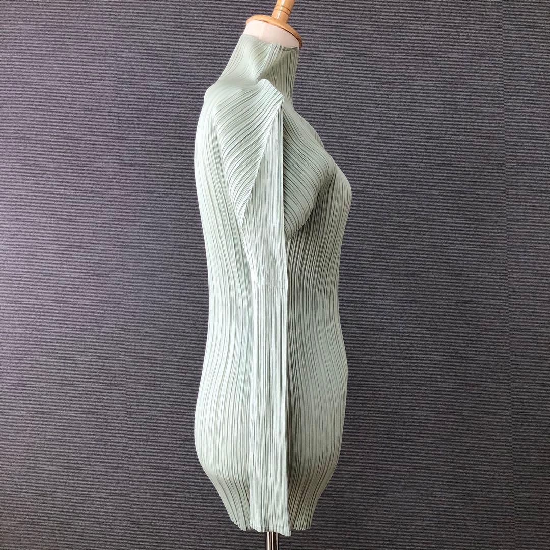 PLEATS PLEASE ハイネック 長袖カットソー 3 ミントグリーン