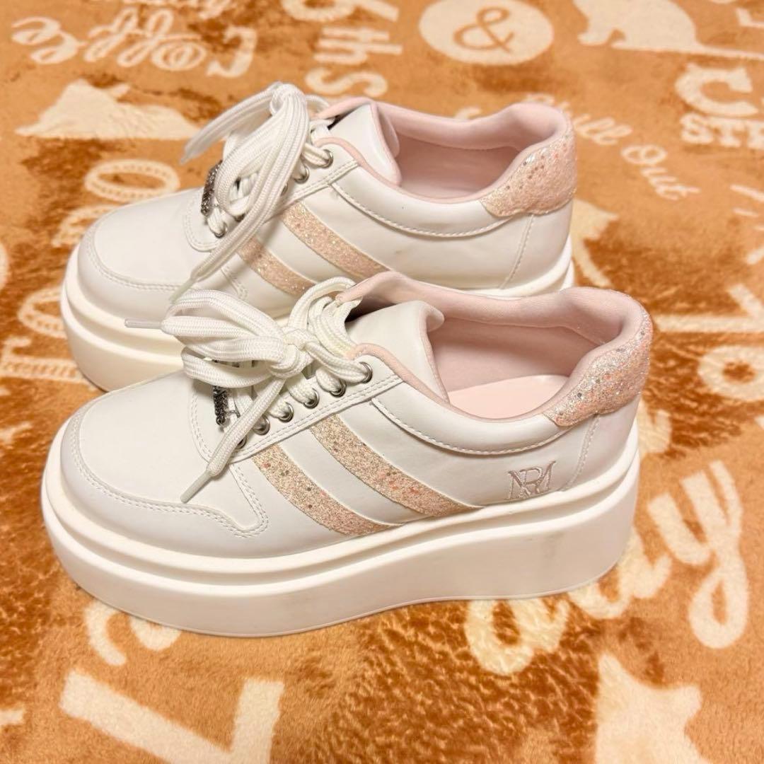 Rosé Muse Glitter point sneakers ホワイト
