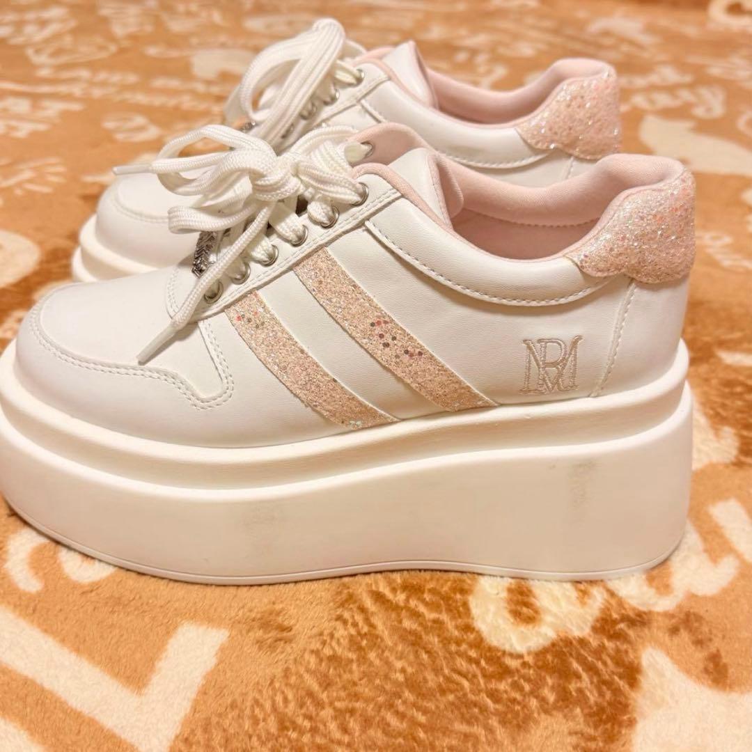 Rosé Muse Glitter point sneakers ホワイト