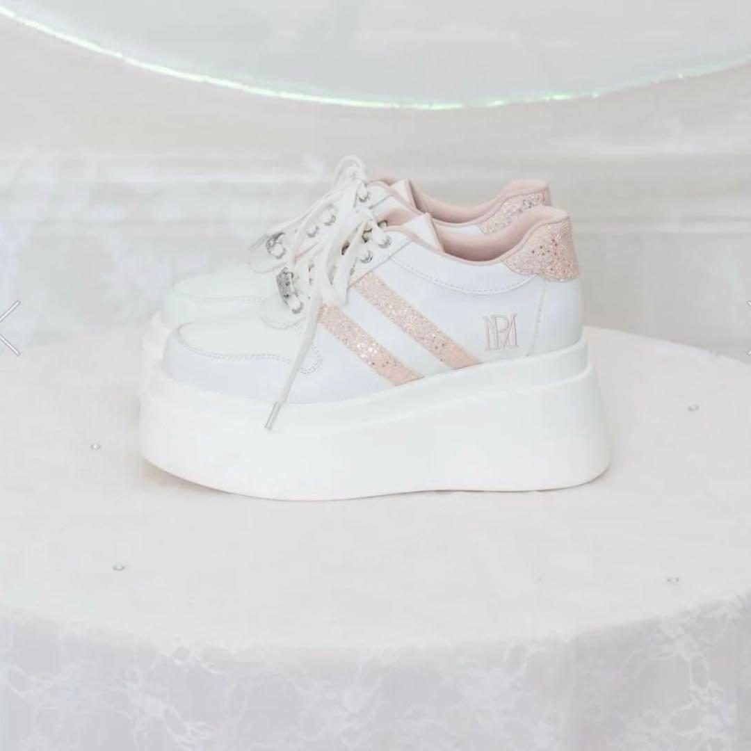 Rosé Muse Glitter point sneakers ホワイト