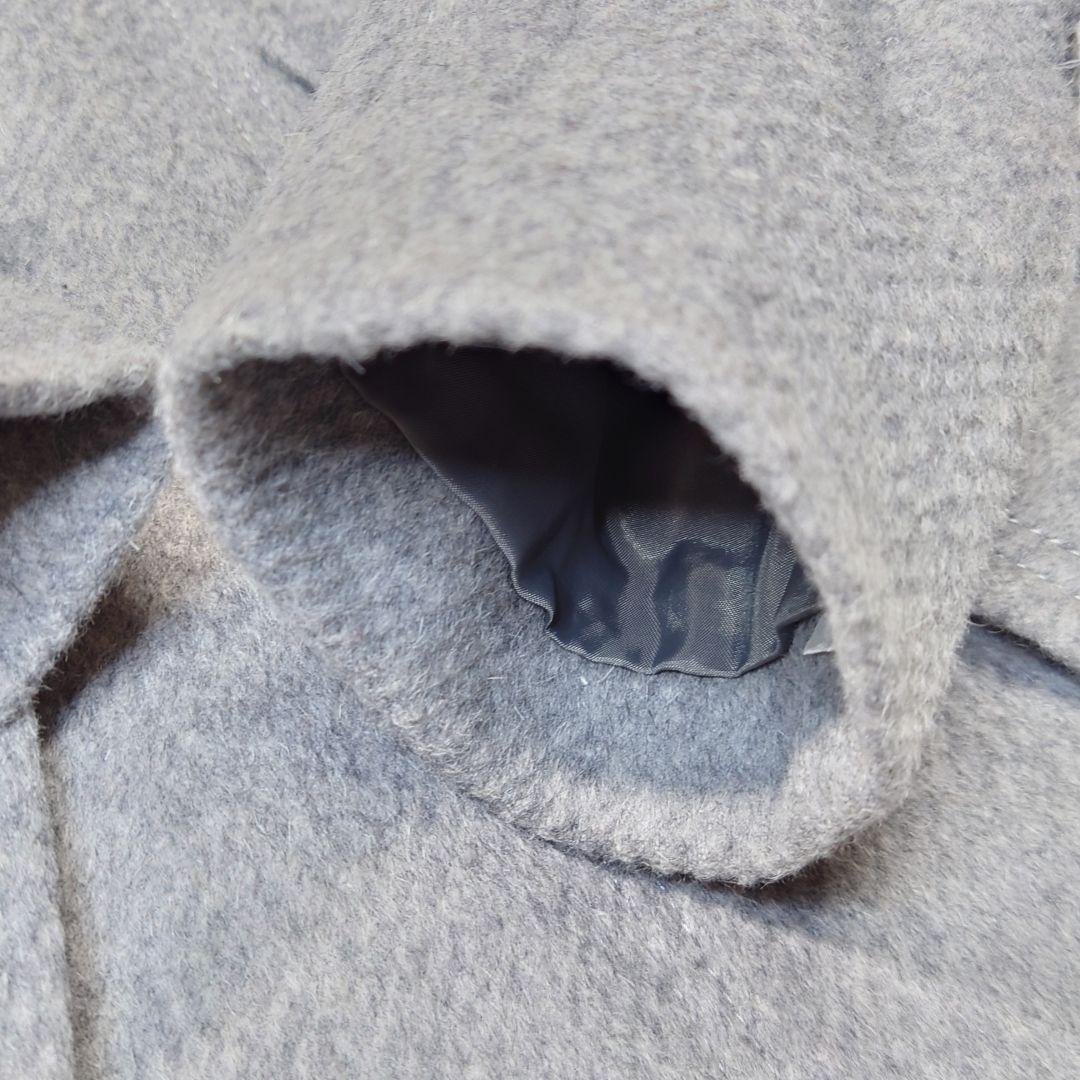 バーバリー ブルーレーベル　ロングコート　アンゴラ　ノバチェック　グレー 38