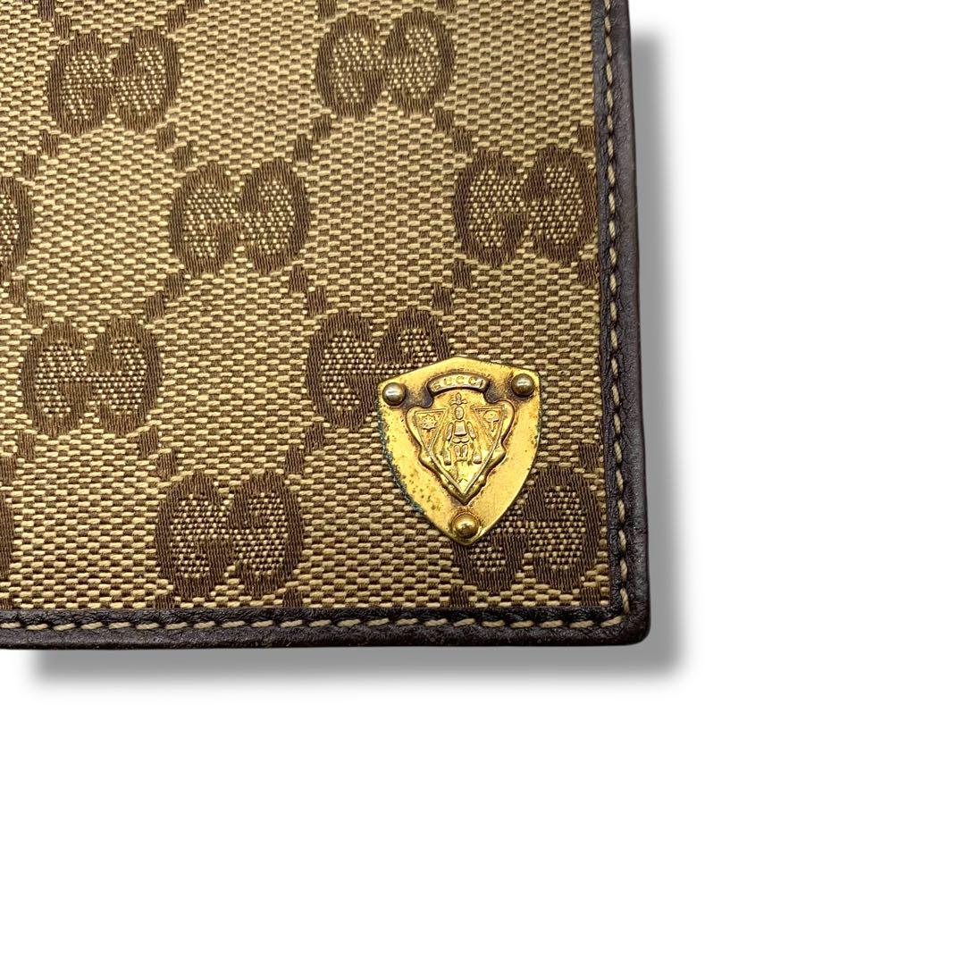 希少！　グッチ　GUCCI マネークリップ　カードケース　キャンバス　レザー