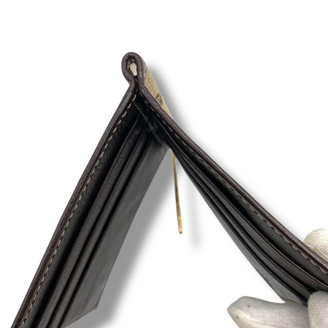 希少！　グッチ　GUCCI マネークリップ　カードケース　キャンバス　レザー