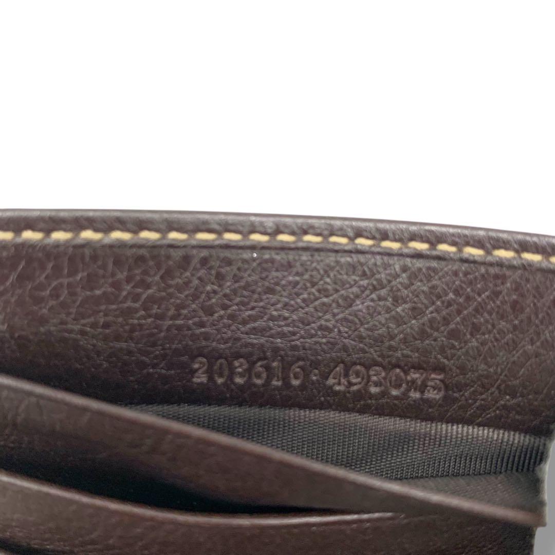 希少！　グッチ　GUCCI マネークリップ　カードケース　キャンバス　レザー