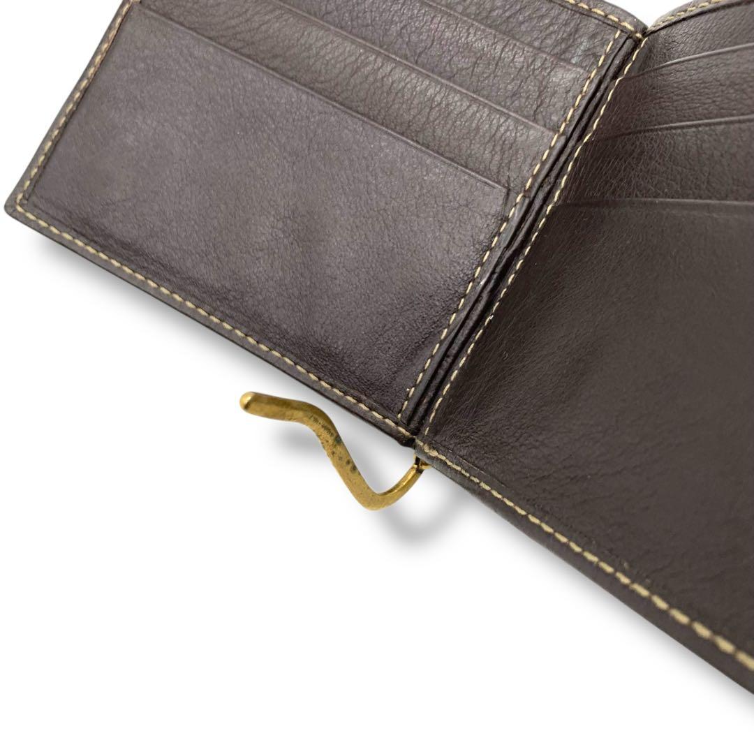 希少！　グッチ　GUCCI マネークリップ　カードケース　キャンバス　レザー