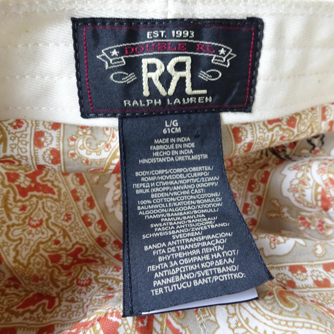 RRL 　キャスケット ホワイト白 　LG　ハンティング　ラルフローレン帽子