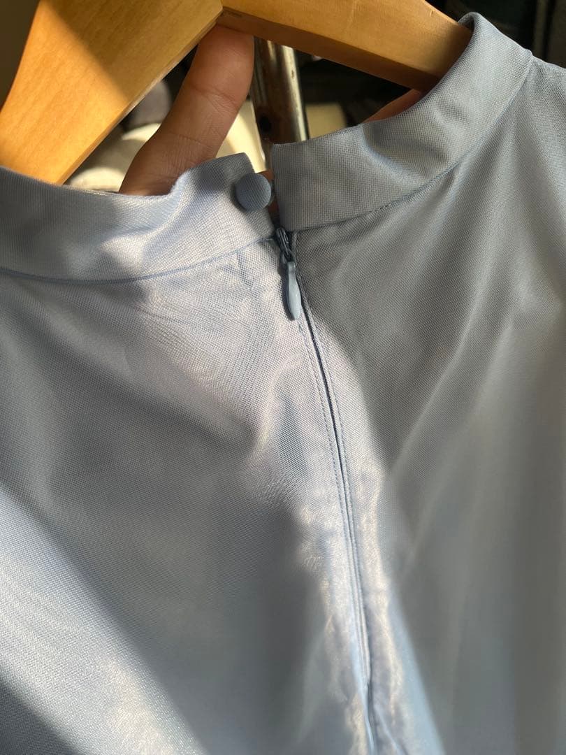 チュールパイピングAラインドレス　マタニティ