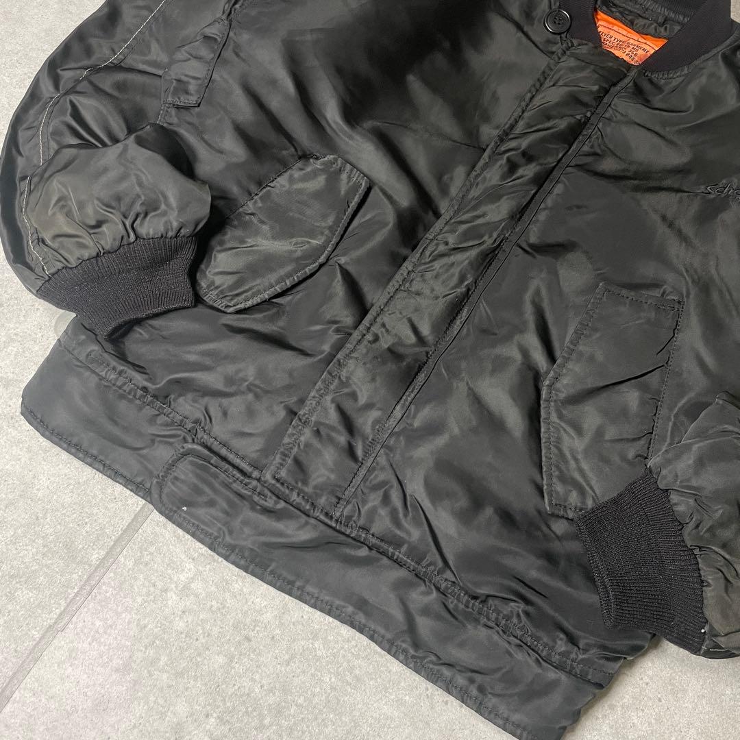 Schott　MA-1　フライトジャケット　USA製　短丈　IDEALジップ