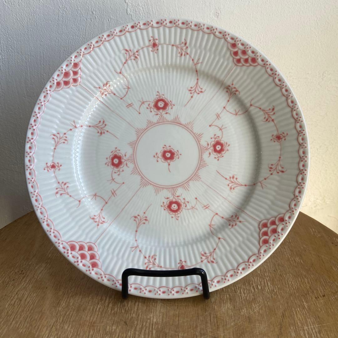 ロイヤルコペンハーゲン　コーラルフルーテッド ハーフレース プレート 22cm