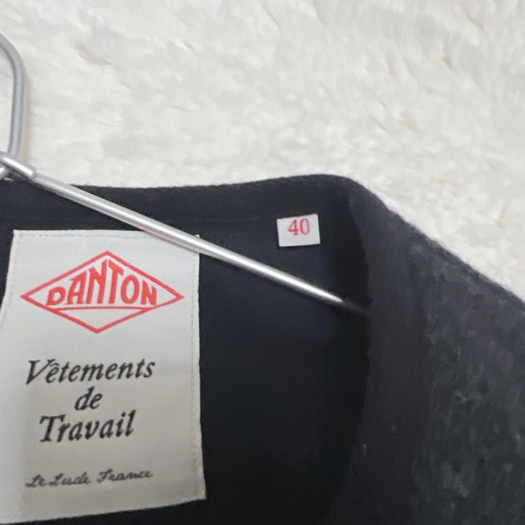 ダントン ノーカラーコート ウールモッサ ジャケット サイズ40 くるみボタン