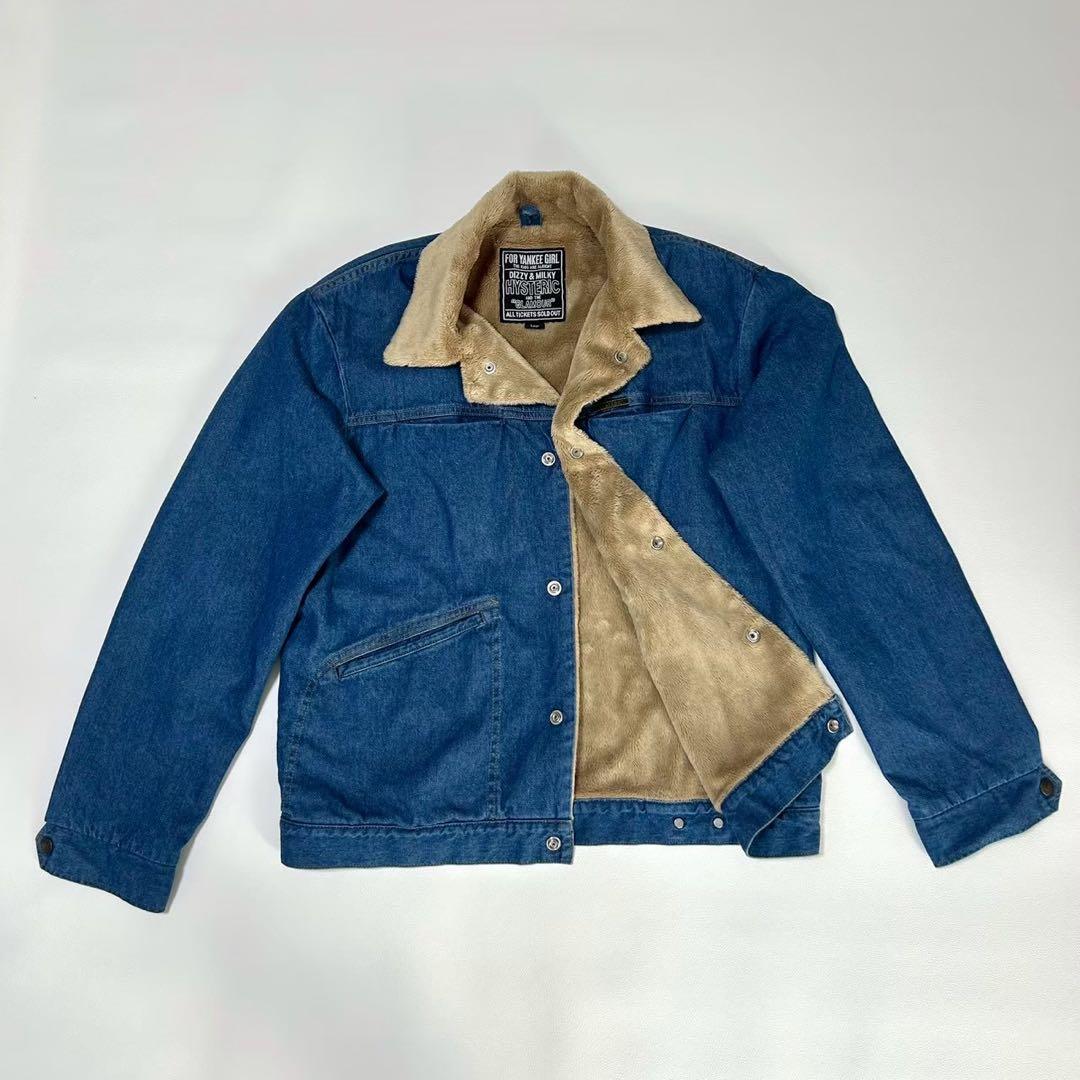 HYSTERIC GLAMOUR ヒステリックグラマー ボアデニムジャケット L