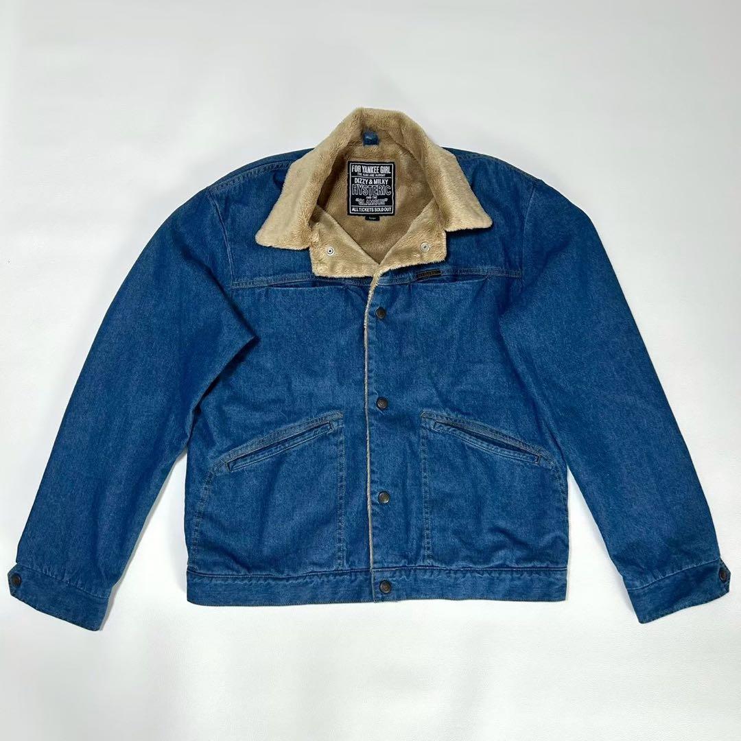 HYSTERIC GLAMOUR ヒステリックグラマー ボアデニムジャケット L