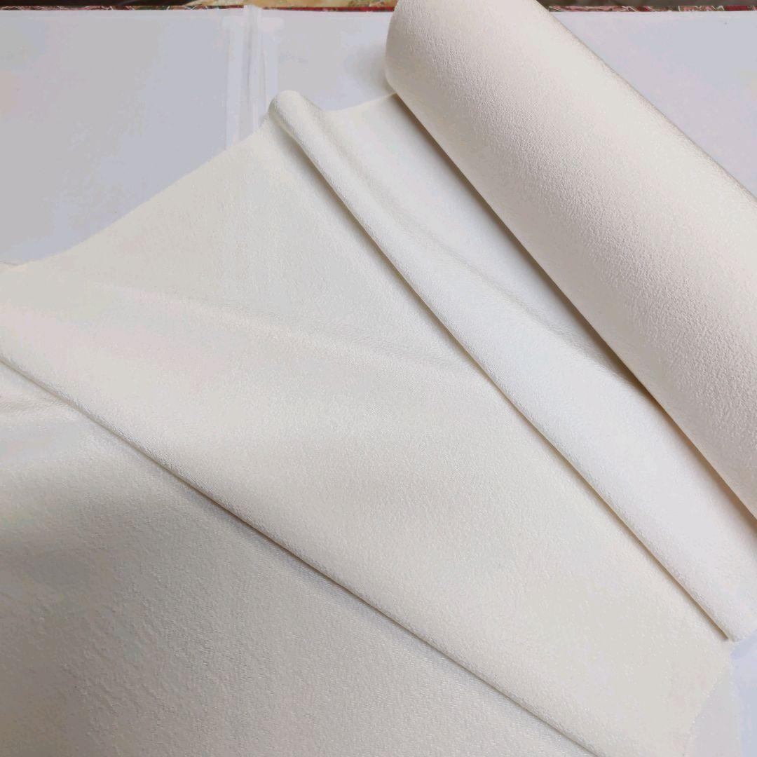 特撰 琵琶湖浜　ちりめん 1号 正絹　白生地　反物 未仕立て　　　　②