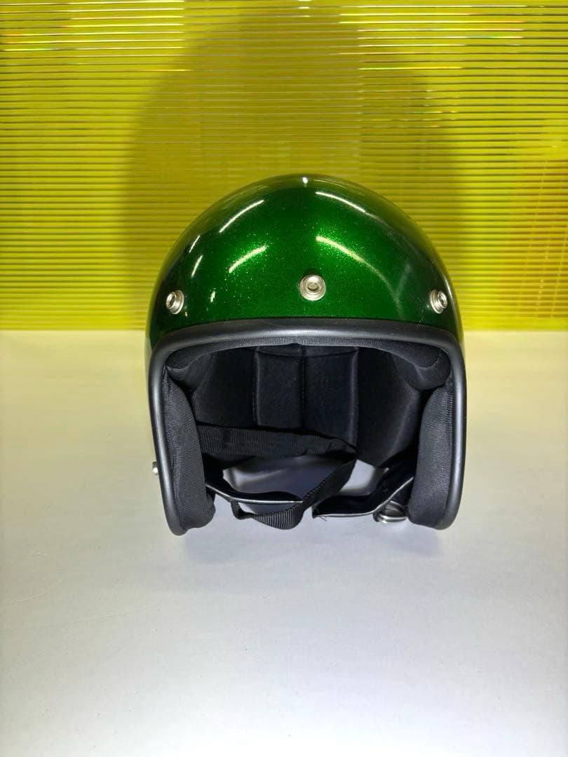 最終値下【希少・美品】グリーンメタリック　ヘルメット