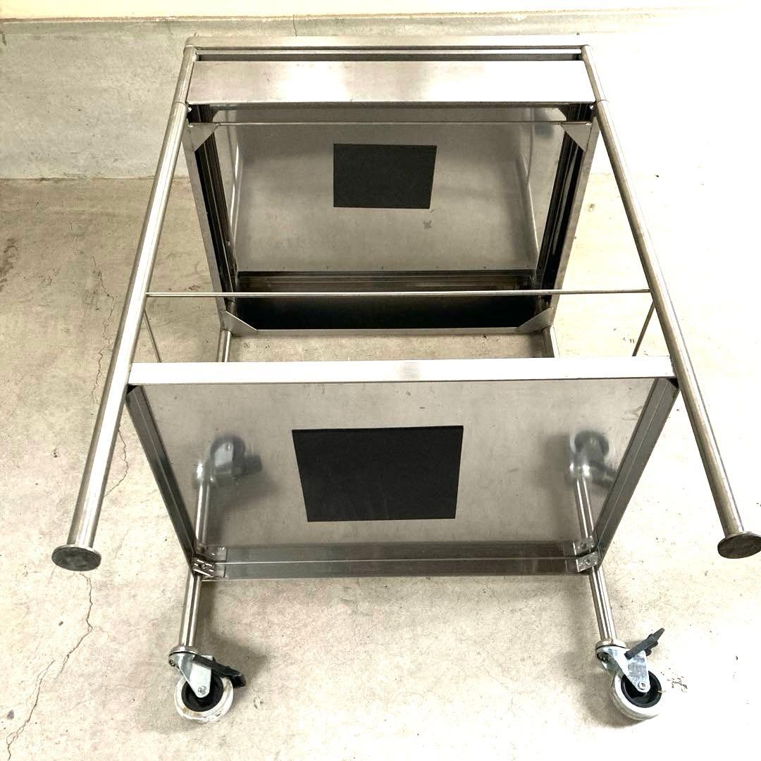 D45×W60×T86　送料込　ステンレス作業台　キャスター付き