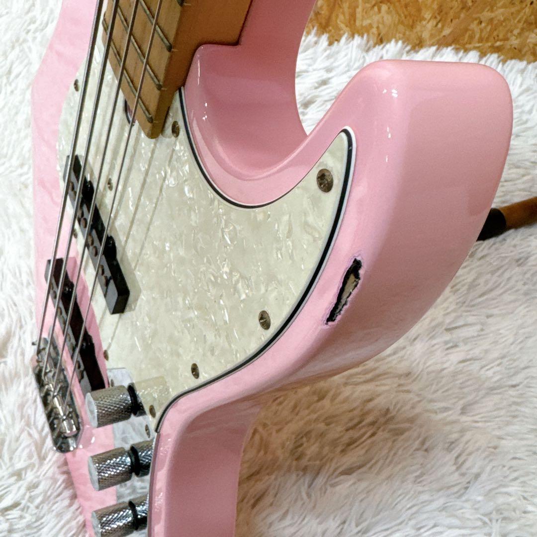 BACCHUS/バッカス JB ジャズベ ピンク ベース女子 初心者豪華セット♪