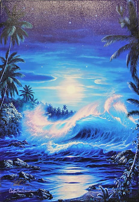 ラッセン【マウイムーンⅡ】 手彩色 キャンバスエディション　キャンバスのみ