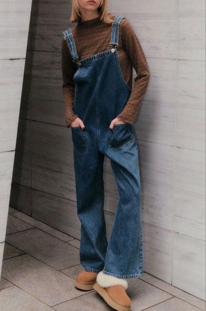 未使用【TREFLE+1 】デニムオーバーオール