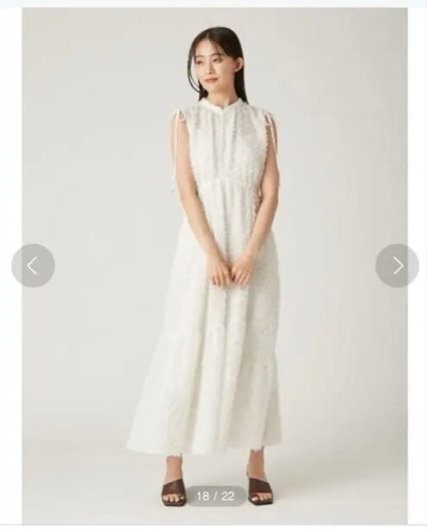 お値下げ今週のみ　新品未使用　フリンジジャガードティアードワンピース