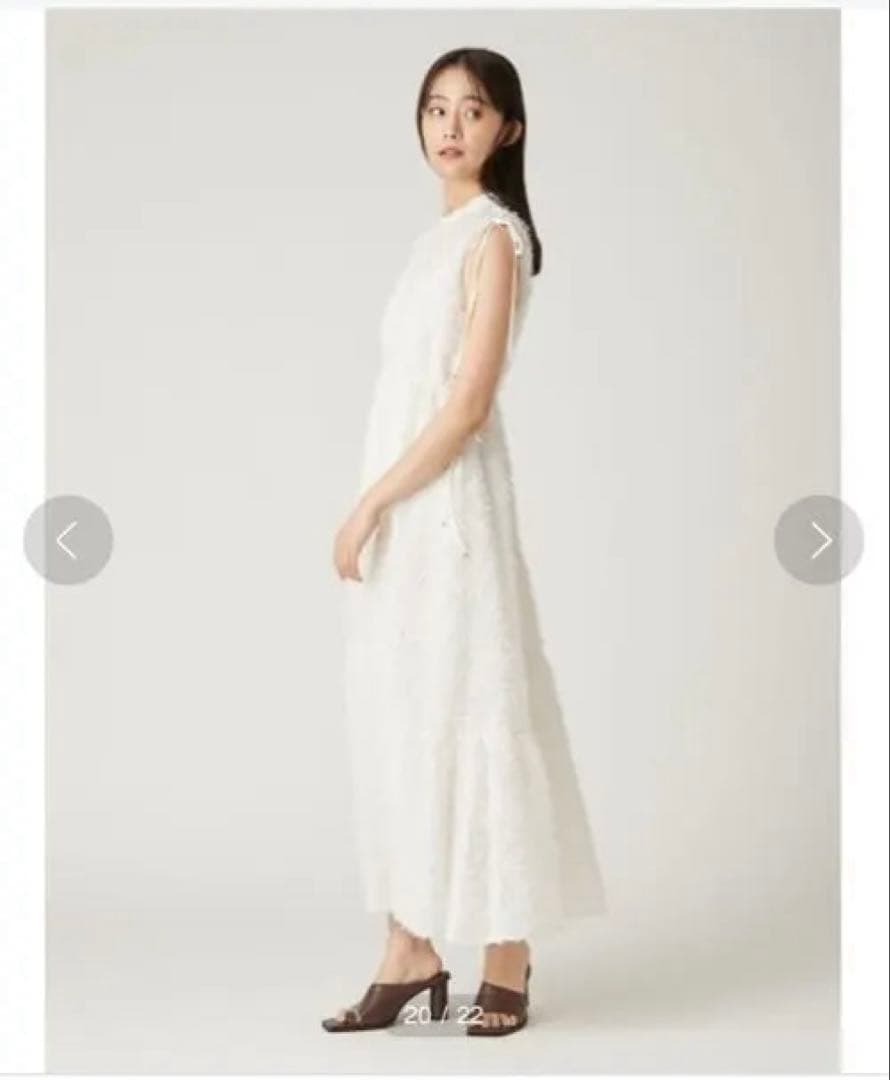 お値下げ今週のみ　新品未使用　フリンジジャガードティアードワンピース