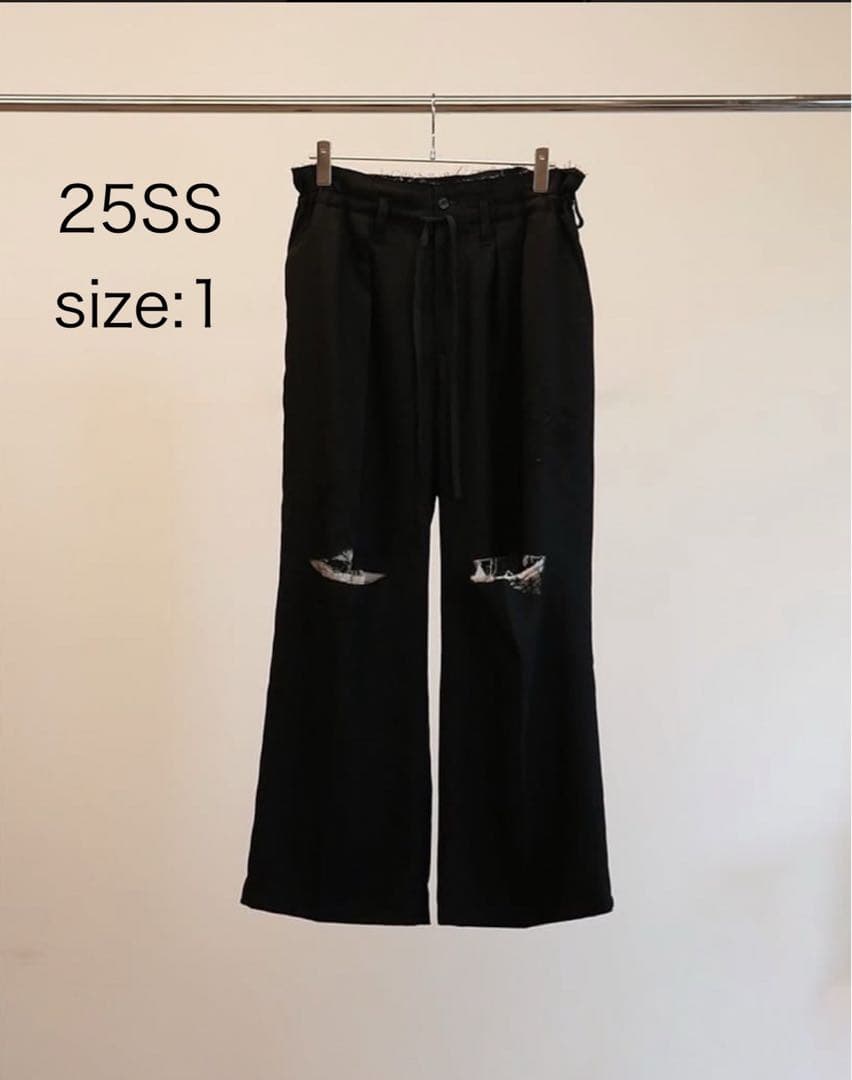 ゆ*う様 ANCELLM DAMAGE WOOL 2TUCK SLACKS