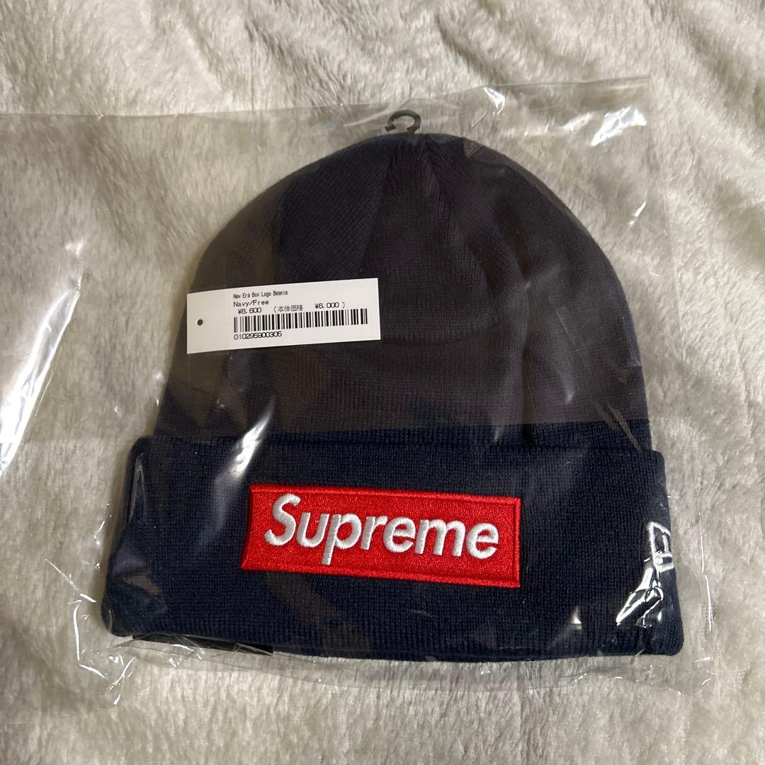 帽子 Supreme New Era Box Logo Beanie Navy