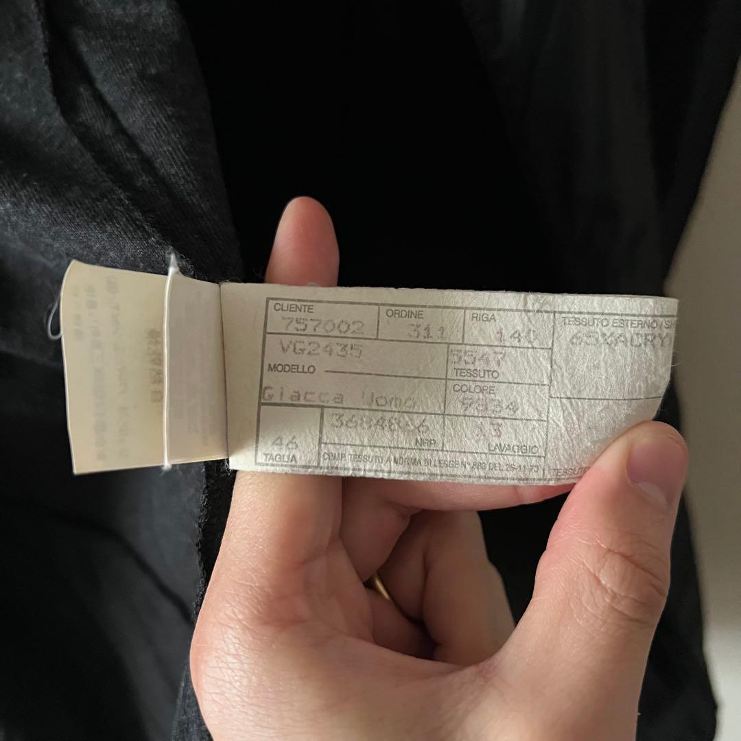 90s エンポリオアルマーニ テーラードジャケット 裏地切替 46 ブラック