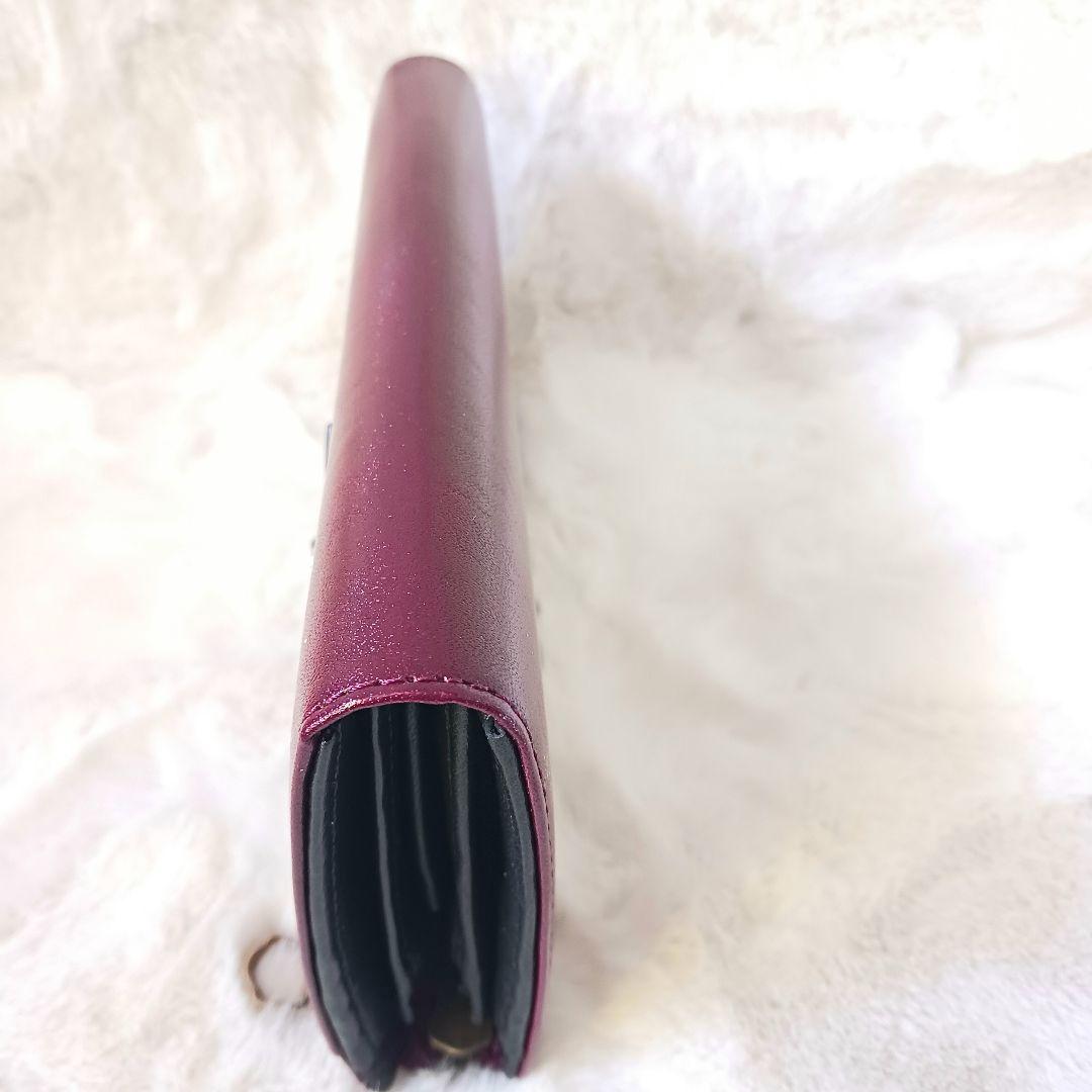 ✨新品✨ アナスイ 薔薇ブローチローズ　L字ファスナー　長財布　革