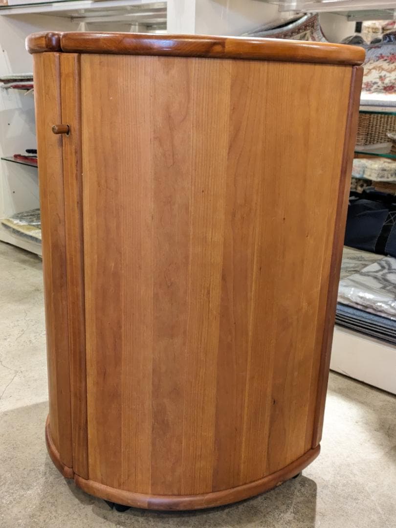 【希少】 北欧 チーク 無垢 バー カウンター キャビネット 収納 棚 木