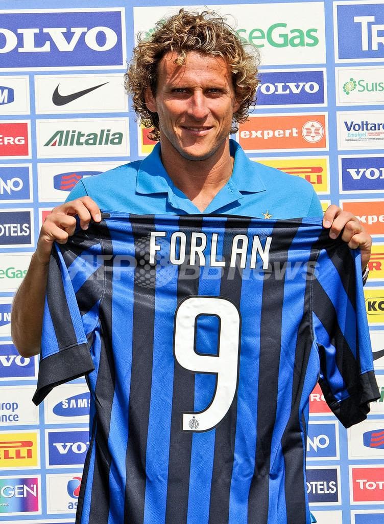 フォルラン インテル 襟付き ユニフォーム ゲームシャツ サッカーシャツ