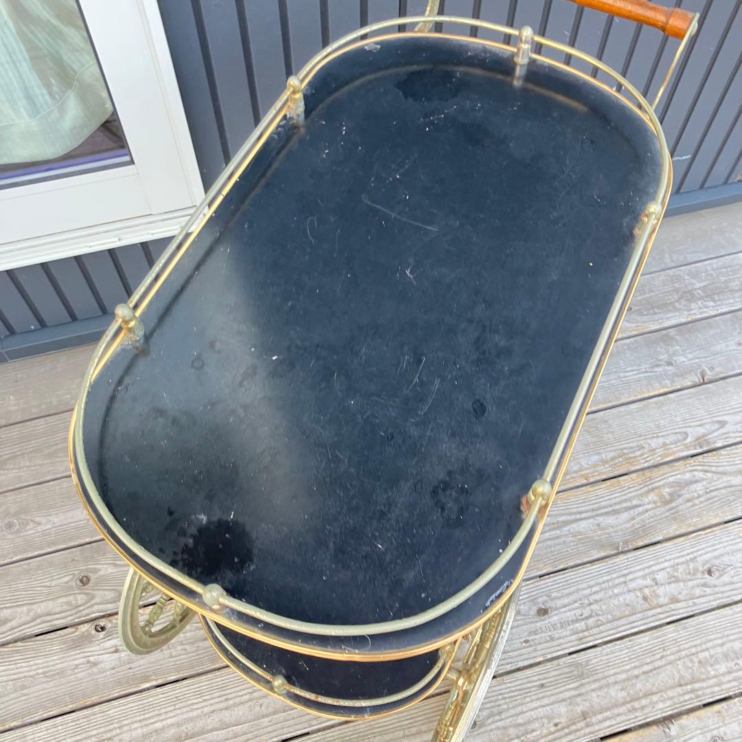 アンティーク 光家具 トローリー サービスワゴン ワインラック キッチンカート