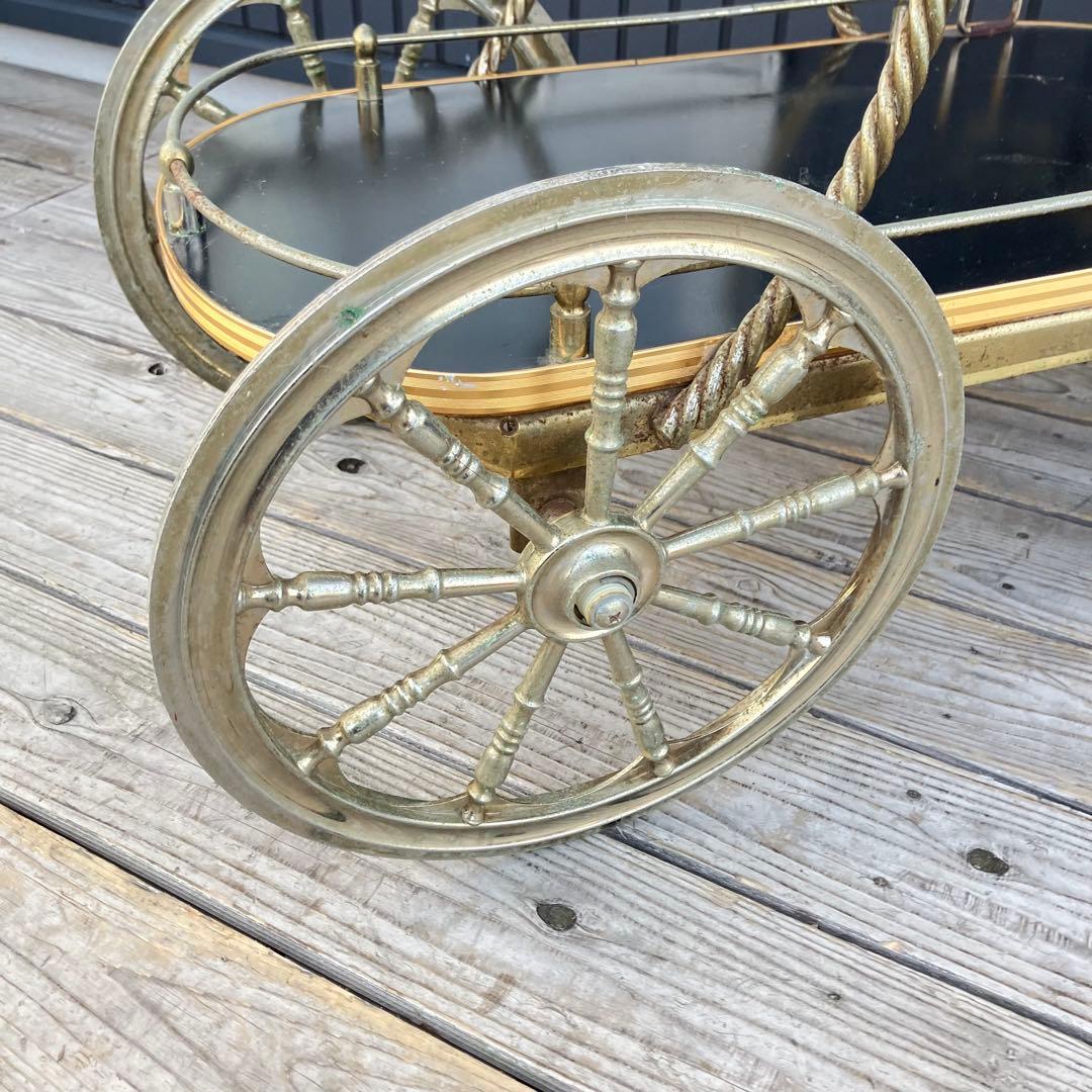 アンティーク 光家具 トローリー サービスワゴン ワインラック キッチンカート