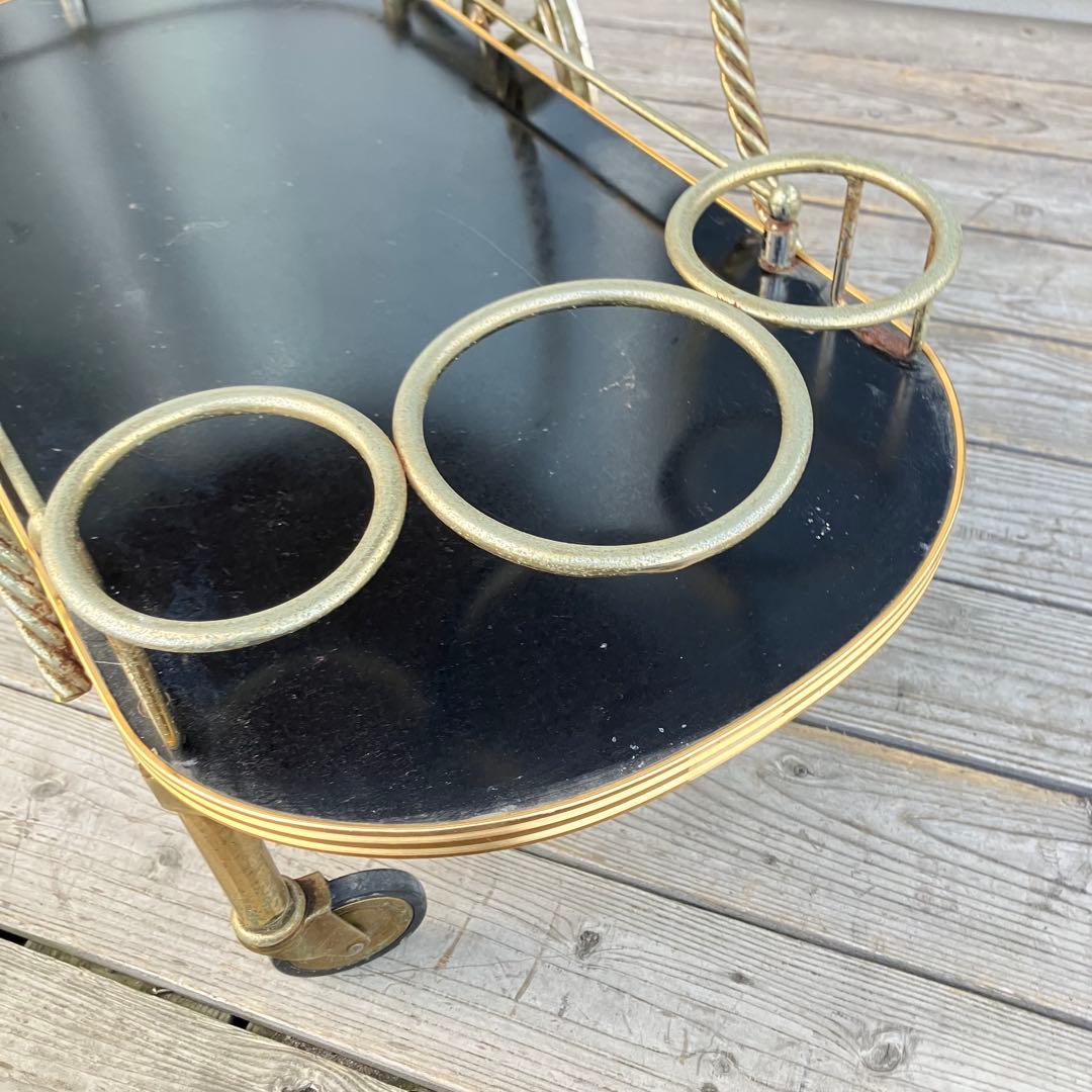 アンティーク 光家具 トローリー サービスワゴン ワインラック キッチンカート