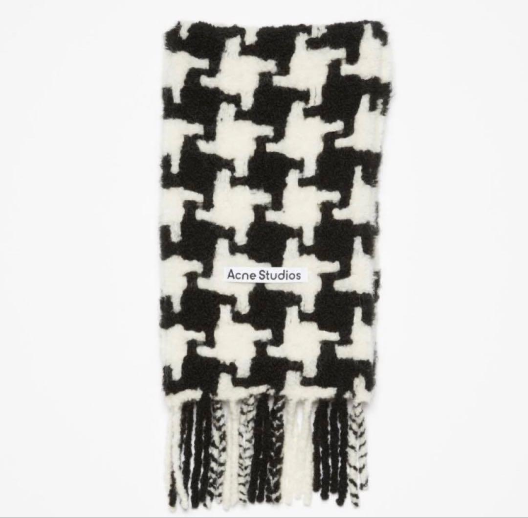 【Acne Studios】 ハウンドトゥースマフラー