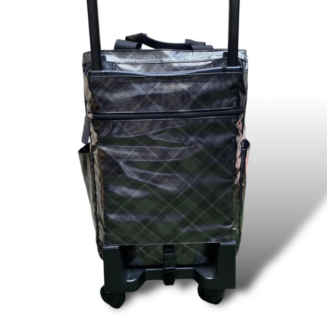 【美品 状態良好】SWANY 4輪 ソフトキャリー シルバーチェック 軽量 M